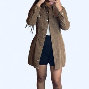 Women’s Brown Corduroy Button-Up dress